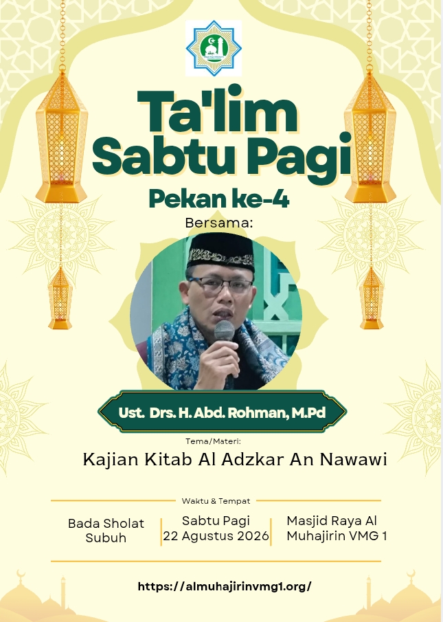 Taklim pekan ke 4 Sabtu 22 Agustus 2026